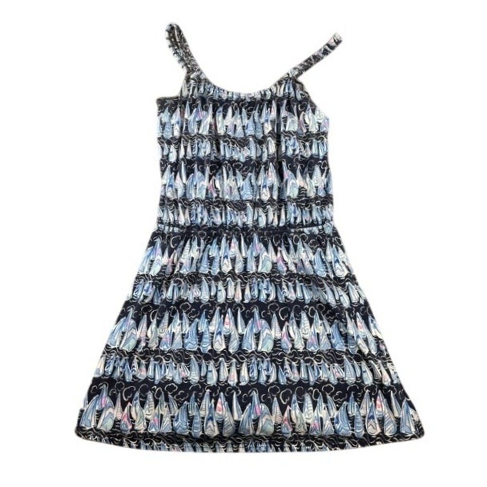 Lilly Pulitzer Loro Romper Low Tide Navy Sails and Stripes XL Cotton GUC